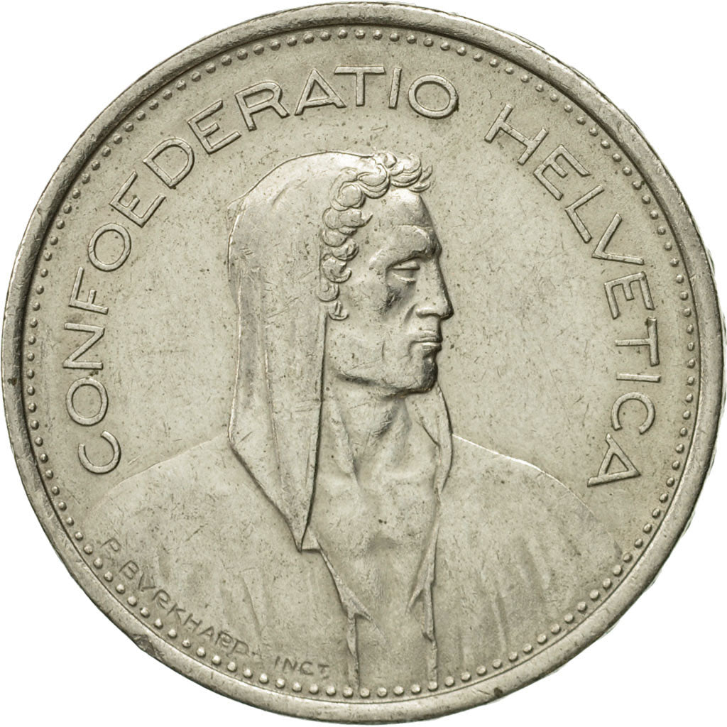 Coin, Switzerland, 5 Francs, 1968, Bern, EF(40-45), Copper-nickel, KM:40a.1
