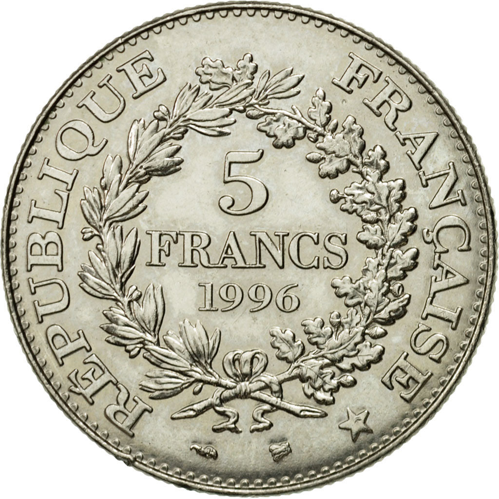 Coin, France, Hercule, 5 Francs, 1996, Paris, AU(50-53), Nickel, KM:1155