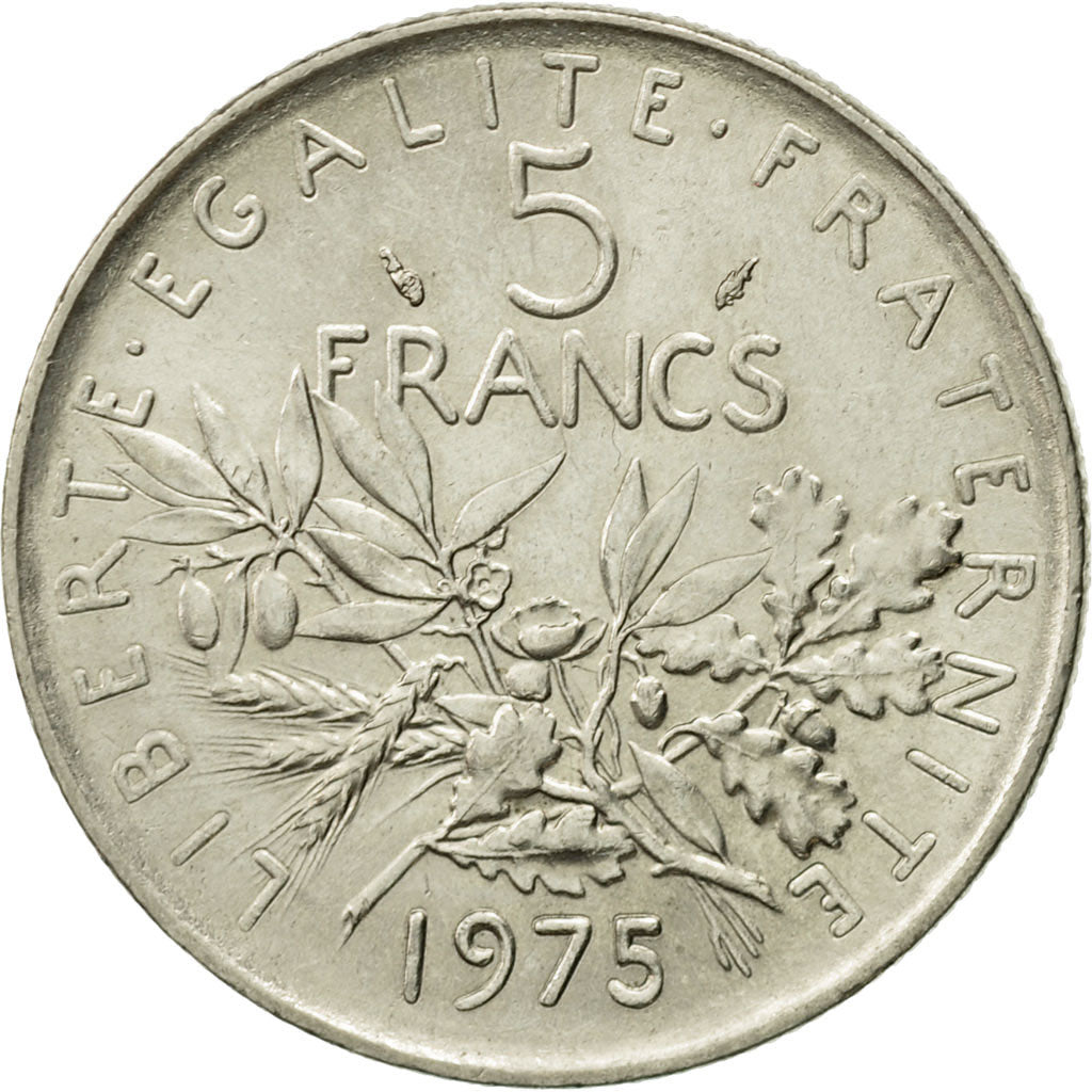 Monnaie, France, Semeuse, 5 Francs, 1975, Paris, TTB, Nickel Clad Copper-Nickel