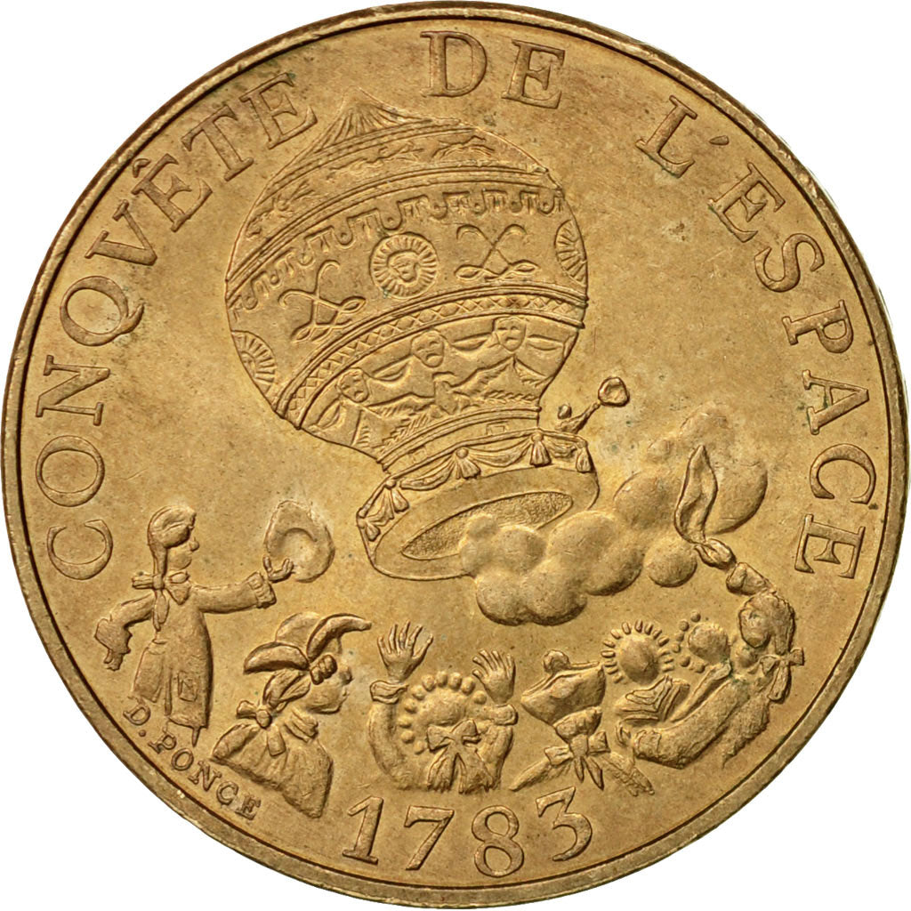 Coin, France, La conquête, 10 Francs, 1983, Paris, EF(40-45), Nickel-Bronze