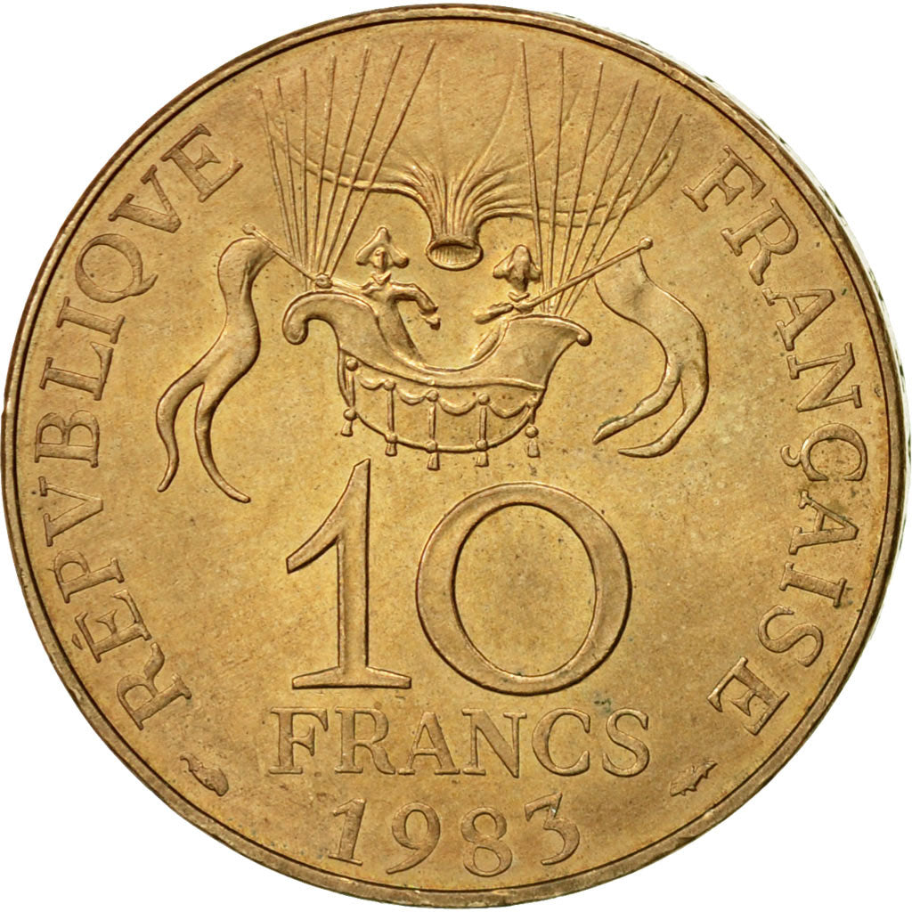 Coin, France, La conquête, 10 Francs, 1983, Paris, EF(40-45), Nickel-Bronze