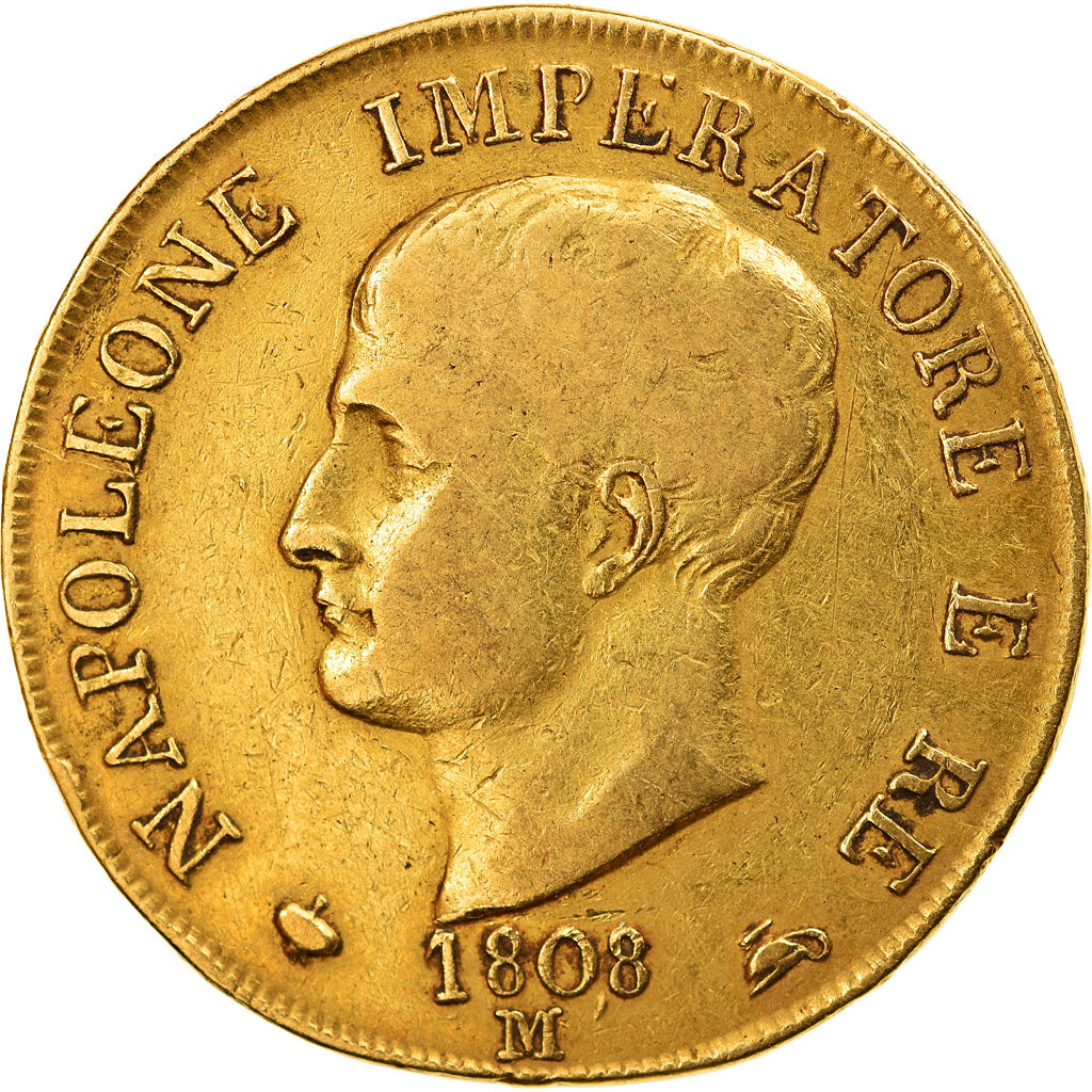 Coin, ITALIAN STATES, KINGDOM OF NAPOLEON, Napoleon I, 40 Lire, 1808, Milan