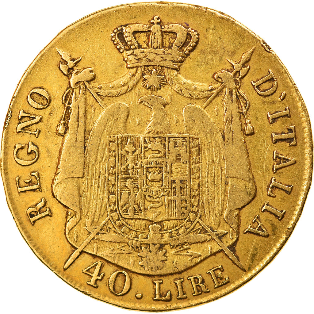 Coin, ITALIAN STATES, KINGDOM OF NAPOLEON, Napoleon I, 40 Lire, 1808, Milan