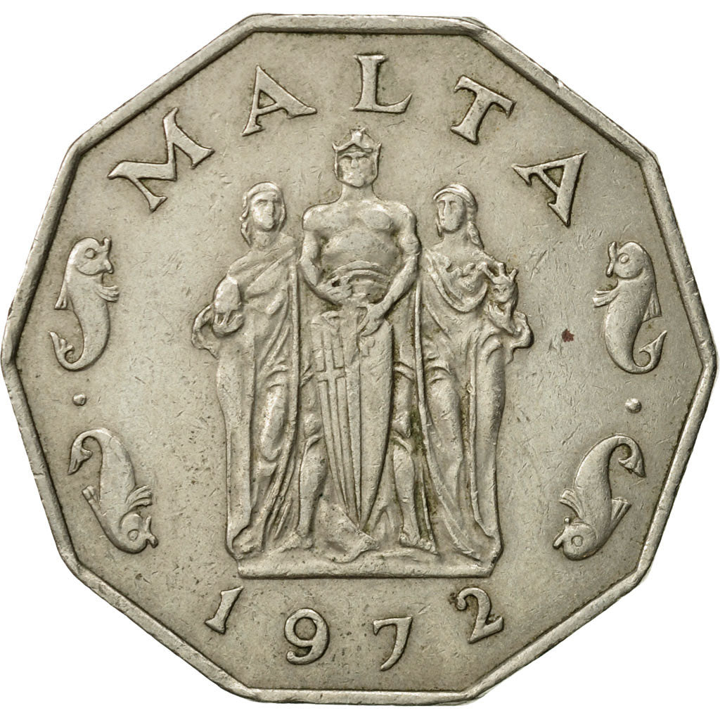 Monnaie, Malte, 50 Cents, 1972, British Royal Mint, TTB, Copper-nickel, KM:12