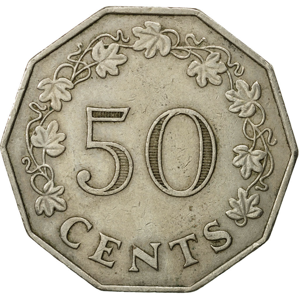 Monnaie, Malte, 50 Cents, 1972, British Royal Mint, TTB, Copper-nickel, KM:12