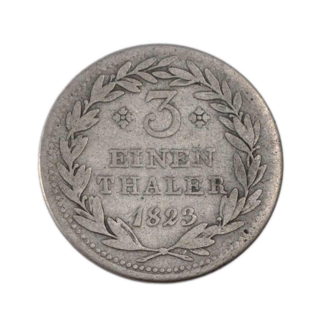 GERMAN STATES, 1/3 Thaler, 1823, KM #578, VF(30-35), Silver, 8.30