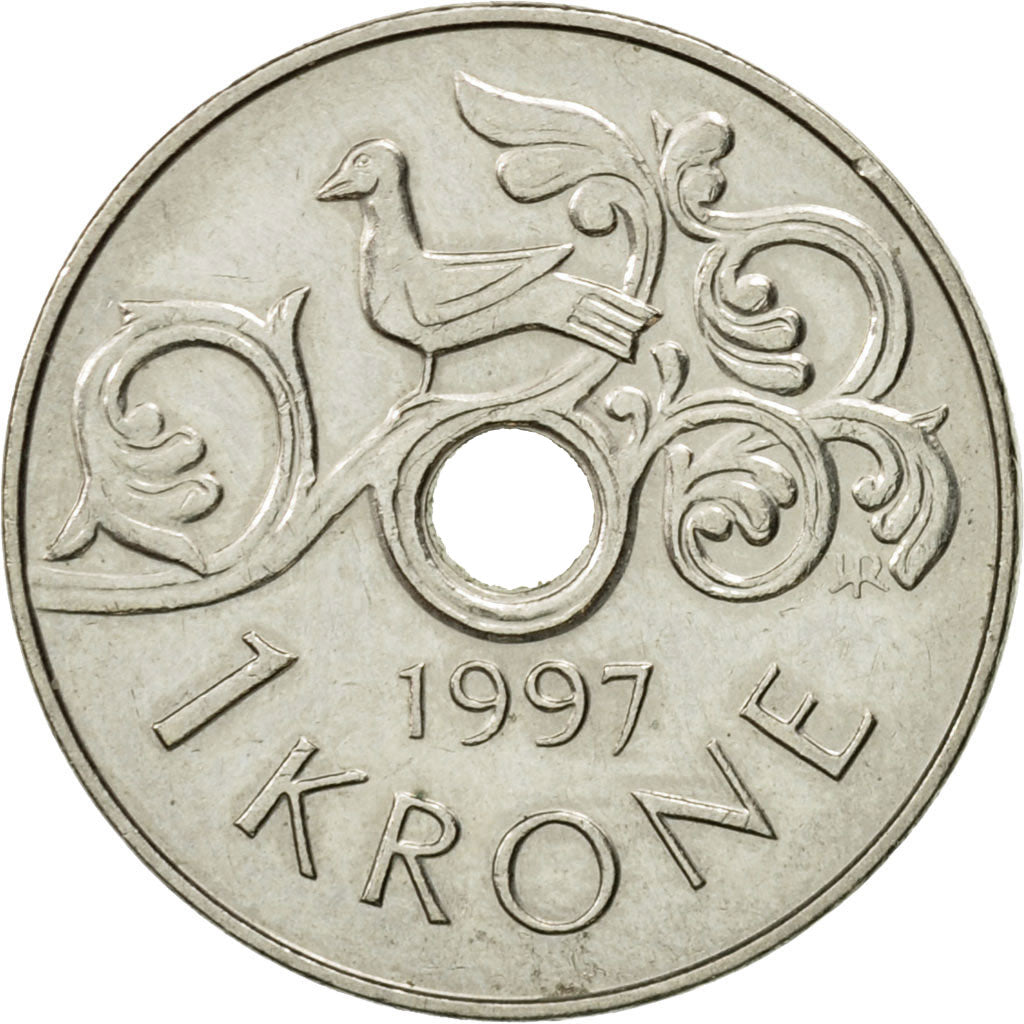 Monnaie, Norvège, Harald V, Krone, 1997, TTB, Copper-nickel, KM:462