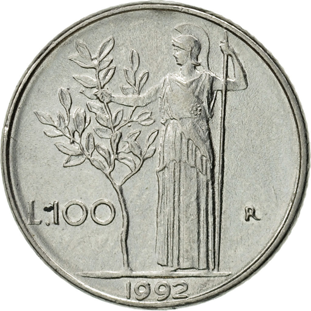 Monnaie, Italie, 100 Lire, 1992, Rome, TTB, Stainless Steel, KM:96.2