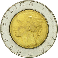 Coin, Italy, 500 Lire, 1991, Rome, EF(40-45), Bi-Metallic, KM:111