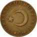 Monnaie, Turquie, 10 Kurus, 1966, TTB, Bronze, KM:891.1