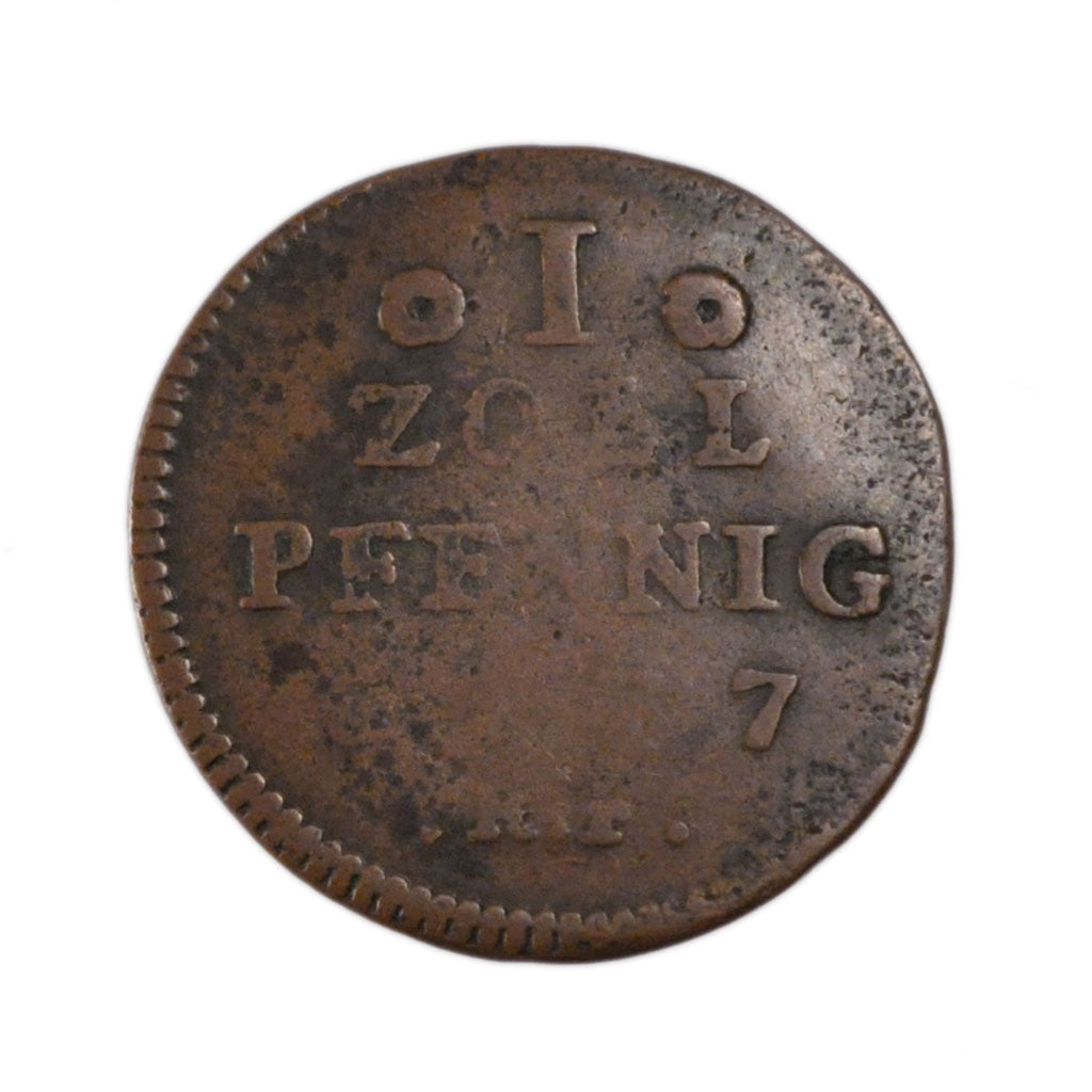 Monnaie, Etats allemands, HESSE-DARMSTADT, Ludwig IX, Pfennig, 1777, TB, Cuivre