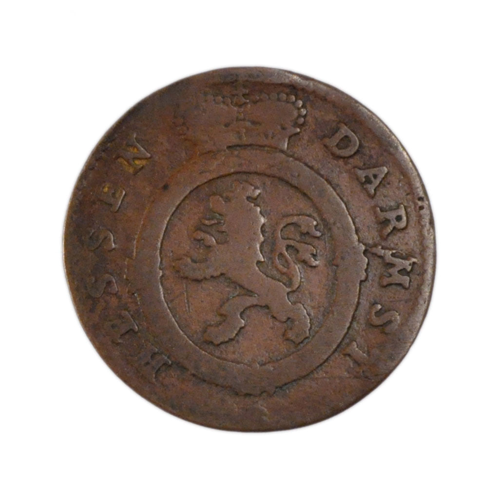 Moneta, Stati tedeschi, HESSE-DARMSTADT, Ludwig IX, Pfennig, 1777, BB, Rame