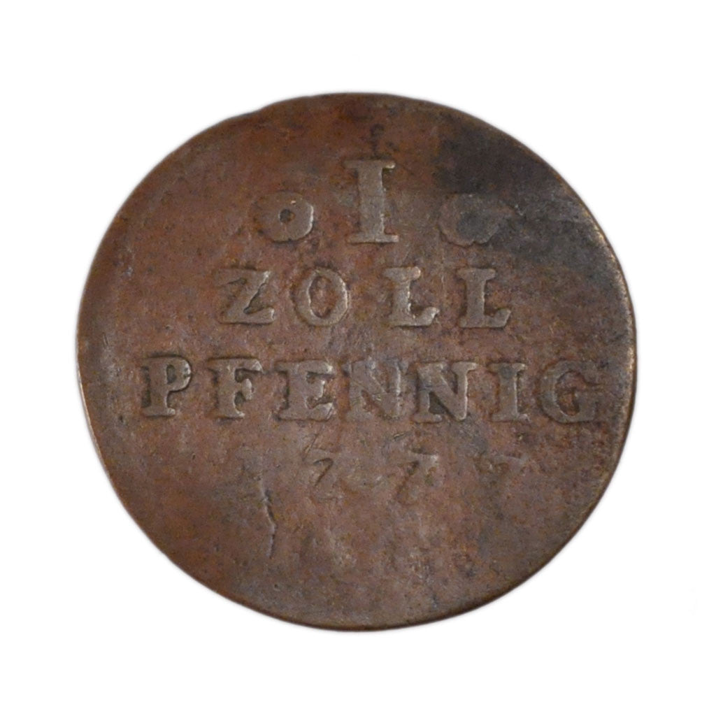 Moneta, Stati tedeschi, HESSE-DARMSTADT, Ludwig IX, Pfennig, 1777, BB, Rame