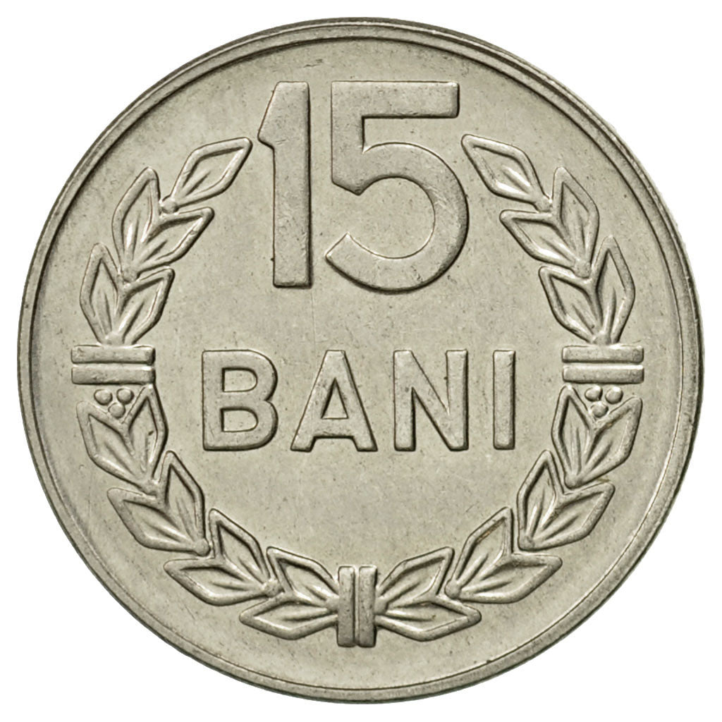 Moneda, Rumanía, 15 Bani, 1966, MBC, Níquel recubierto de acero, KM:93