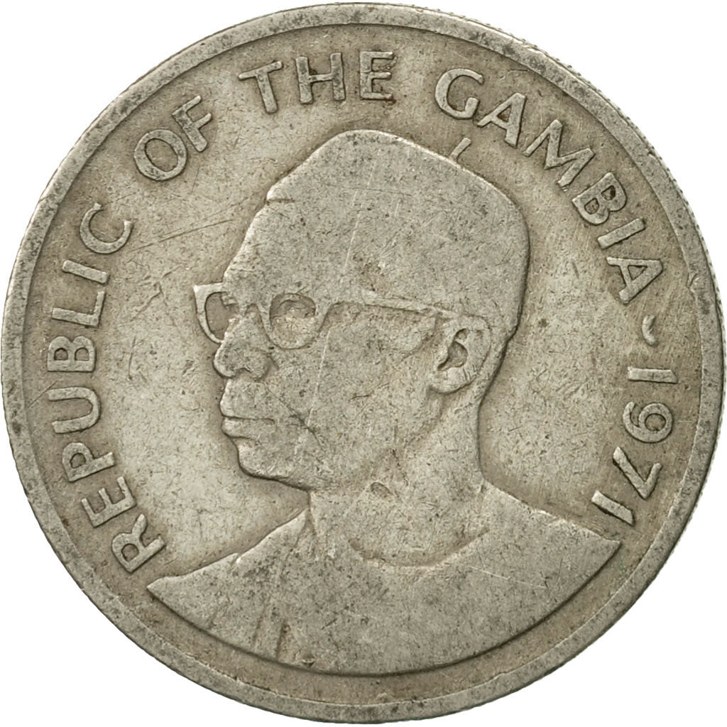 Coin, GAMBIA, THE, 25 Bututs, 1971, VF(30-35), Copper-nickel, KM:11