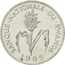 Munten, Rwanda, Franc, 1985, British Royal Mint, FR+, Aluminium, KM:12