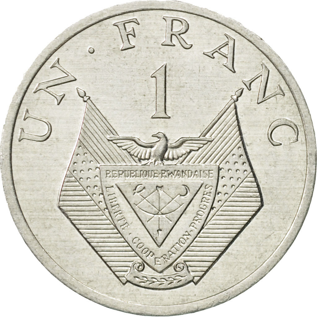 Coin, Rwanda, Franc, 1985, British Royal Mint, VF(30-35), Aluminum, KM:12