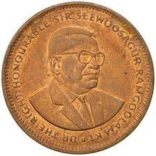 Coin, Mauritius, 5 Cents, 1994, EF(40-45), Copper Plated Steel, KM:52