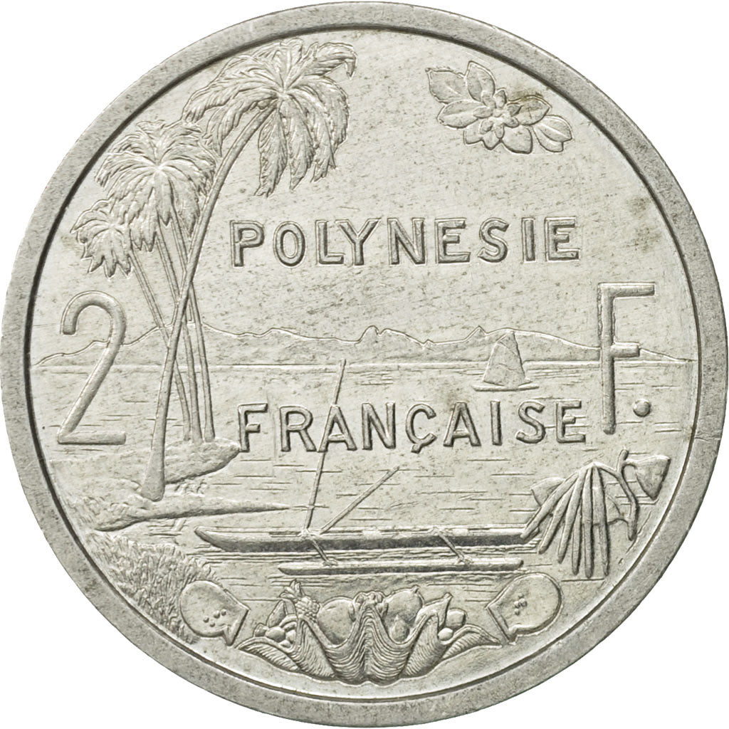 Moneta, Polinesia francese, 2 Francs, 1983, Paris, BB, Alluminio, KM:10