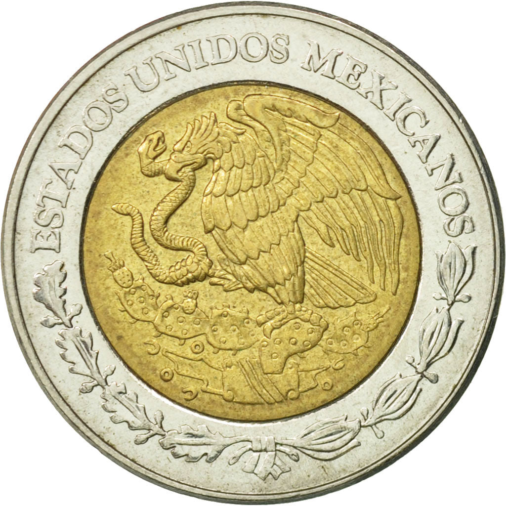Coin, Mexico, 2 Pesos, 1996, Mexico City, EF(40-45), Bi-Metallic, KM:604