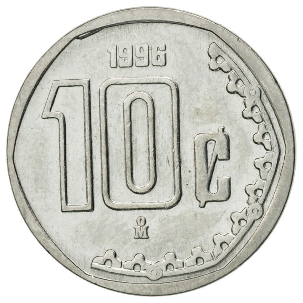 Moneta, Messico, 10 Centavos, 1996, Mexico City, BB, Acciaio inossidabile