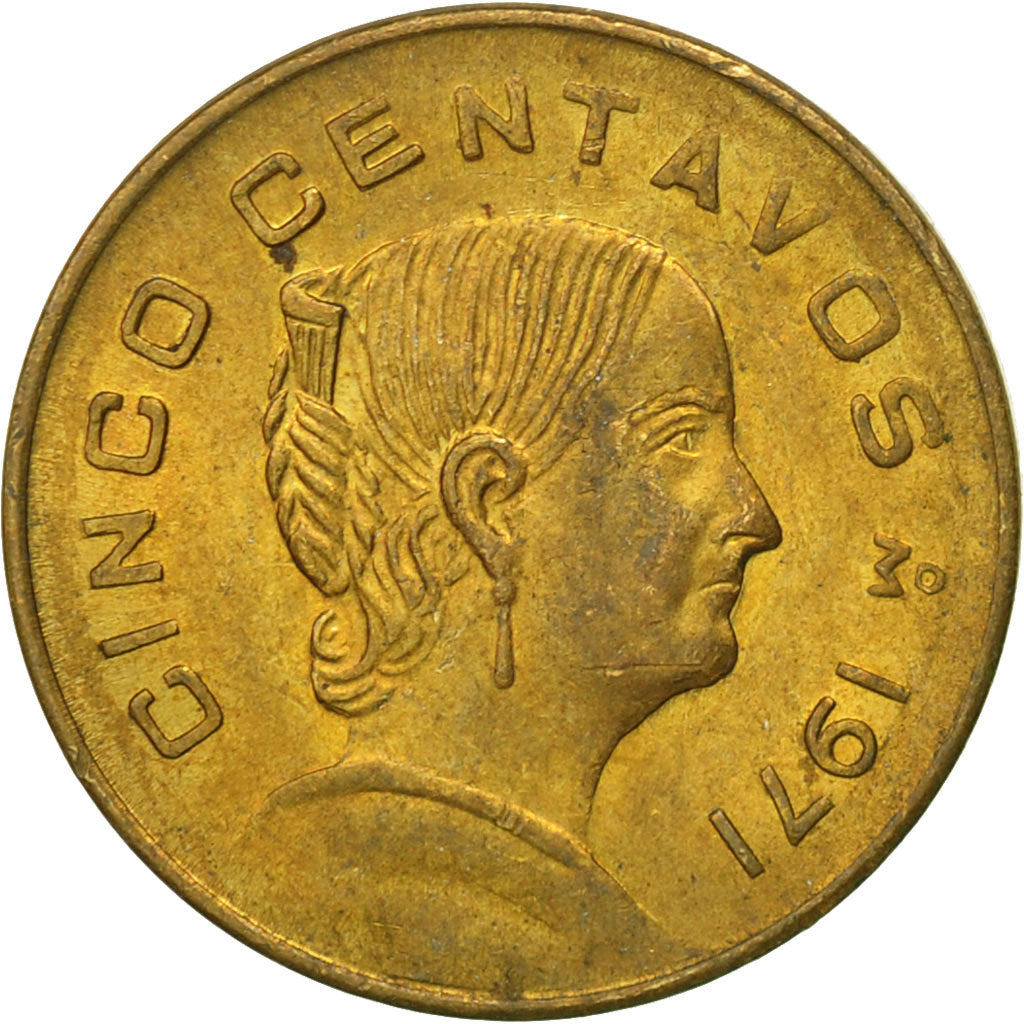 Moneta, Messico, 5 Centavos, 1971, Mexico City, BB, Ottone, KM:427