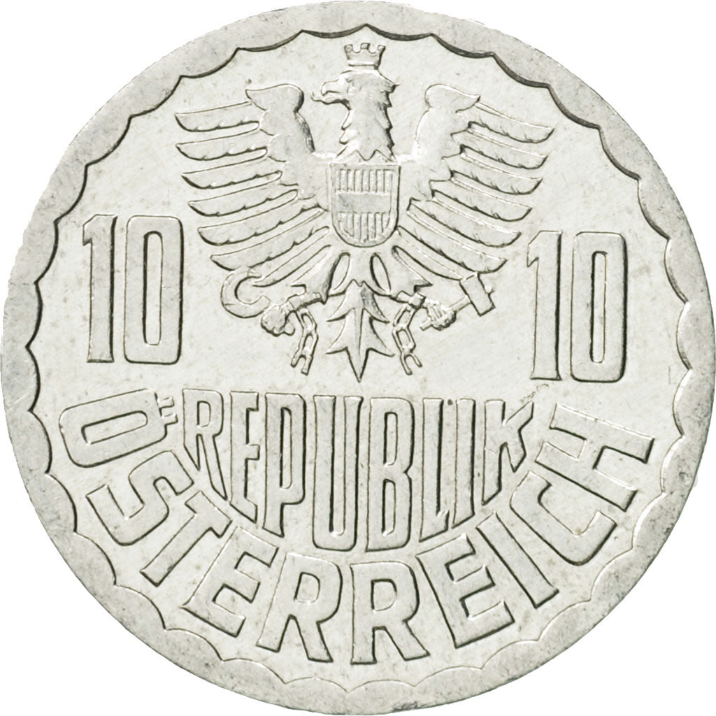 Coin, Austria, 10 Groschen, 1993, Vienna, EF(40-45), Aluminum, KM:2878