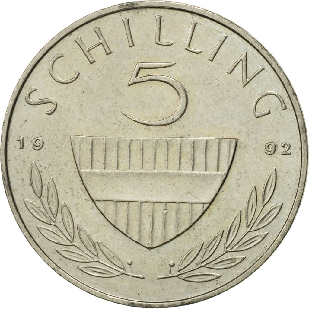 Coin, Austria, 5 Schilling, 1992, EF(40-45), Copper-nickel, KM:2889a