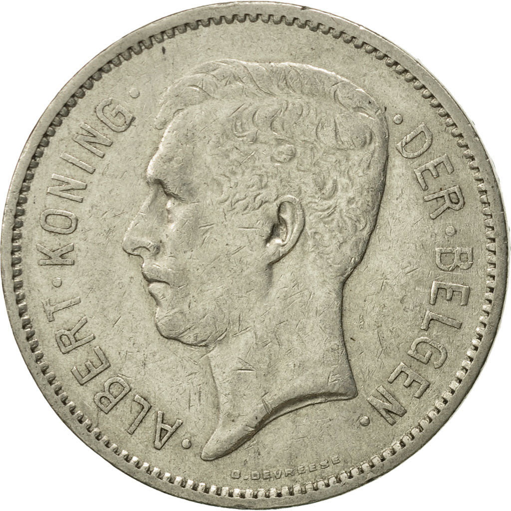 Coin, Belgium, 5 Francs, 5 Frank, 1933, VF(30-35), Nickel, KM:98