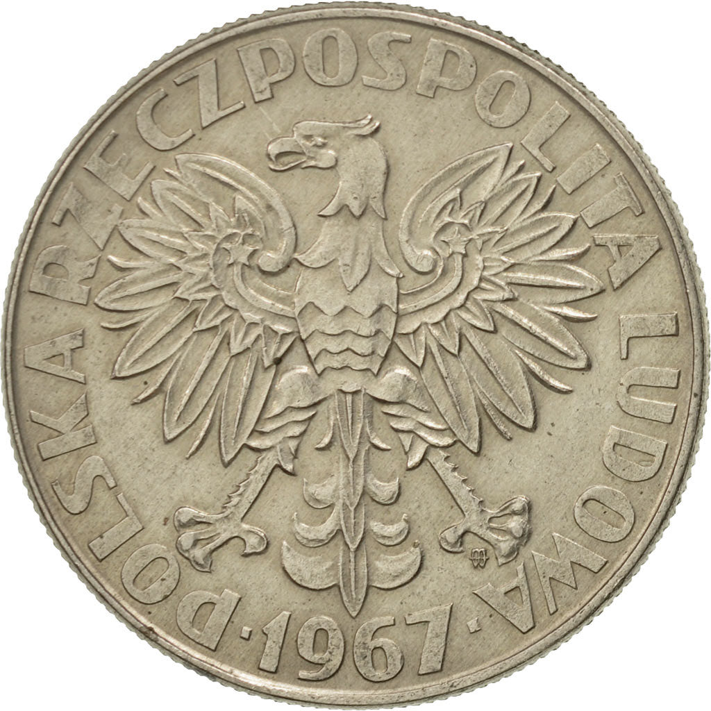 Coin, Poland, 10 Zlotych, 1967, Warsaw, VF(30-35), Copper-nickel, KM:59