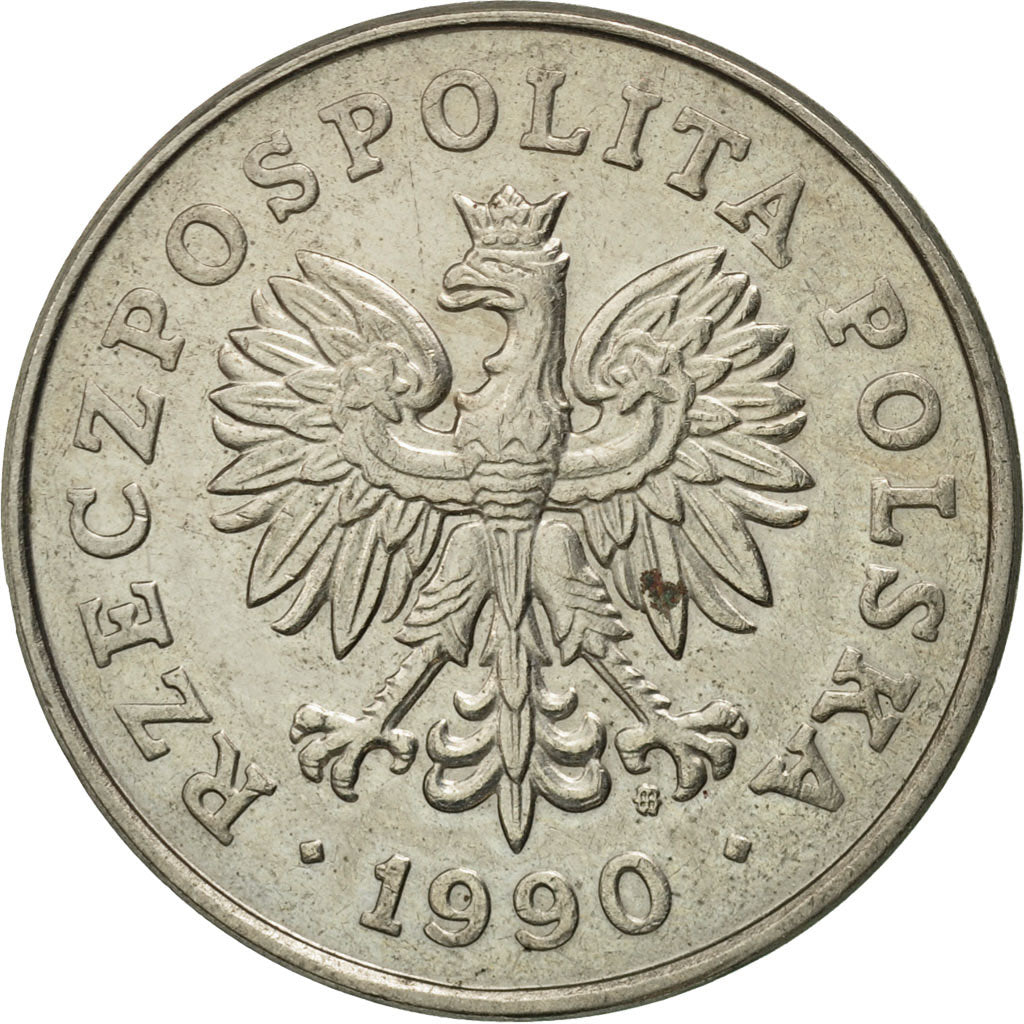 Coin, Poland, 100 Zlotych, 1990, Warsaw, EF(40-45), Copper-nickel, KM:214