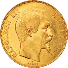 Moneda, Francia, Napoleon III, Napoléon III, 50 Francs, 1857, Paris, MBC+, Oro
