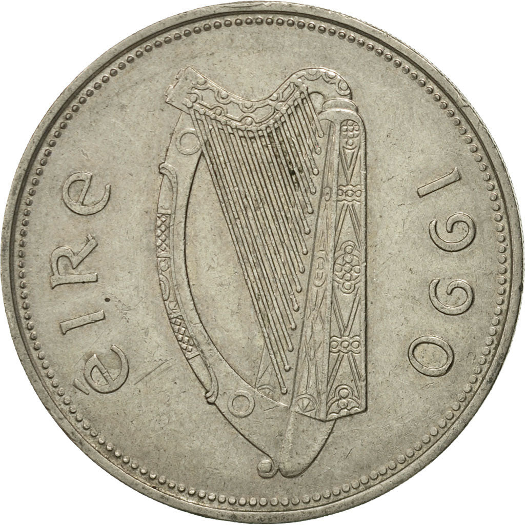 Monnaie, IRELAND REPUBLIC, Punt, Pound, 1990, TB+, Copper-nickel, KM:27