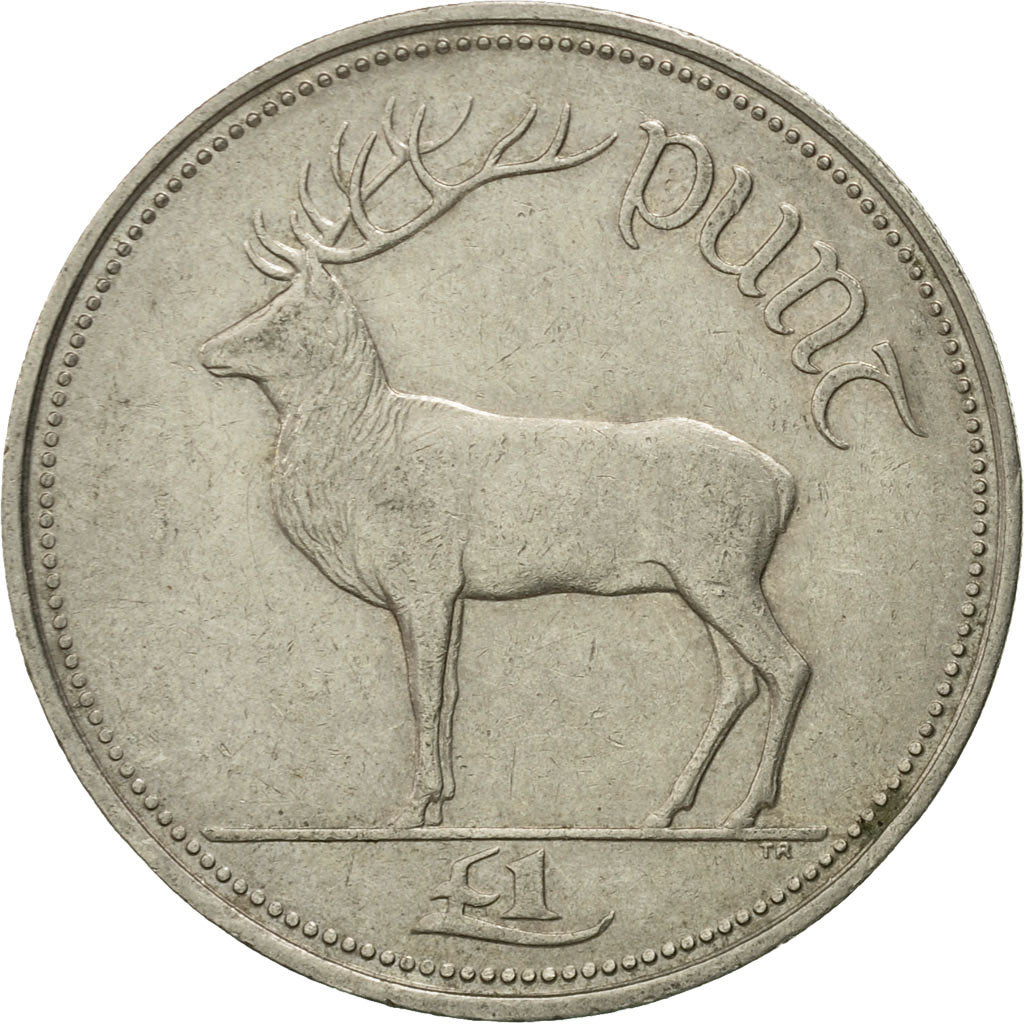 Monnaie, IRELAND REPUBLIC, Punt, Pound, 1990, TB+, Copper-nickel, KM:27