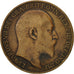 Coin, Great Britain, Edward VII, Penny, 1908, VF(30-35), Bronze, KM:794.2