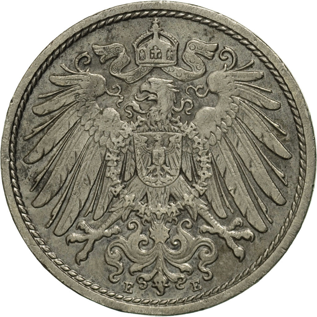 Münze, GERMANY - EMPIRE, Wilhelm II, 10 Pfennig, 1912, Muldenhütten, SS