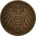 Coin, GERMANY - EMPIRE, Wilhelm II, 2 Pfennig, 1914, Berlin, VF(30-35), Copper