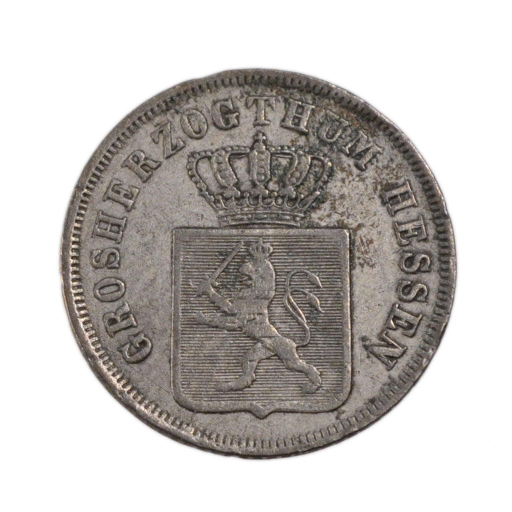 GERMAN STATES, 6 Kreuzer, 1844, KM #318, EF(40-45), Silver, 2.60