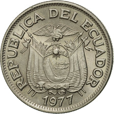 Monnaie, Équateur, 50 Centavos, Cincuenta, 1977, TTB, Nickel Clad Steel, KM:81