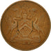 Monnaie, TRINIDAD & TOBAGO, 5 Cents, 1967, Franklin Mint, TB+, Bronze, KM:2