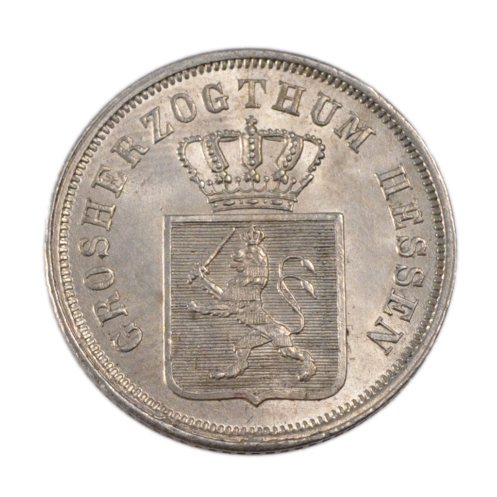 GERMAN STATES, 6 Kreuzer, 1848, KM #326, MS(60-62), Silver, 2.60
