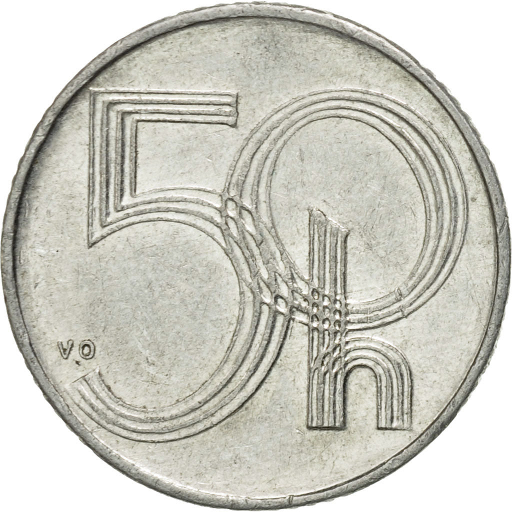 Monnaie, République Tchèque, 50 Haleru, 1993, TB+, Aluminium, KM:3.1