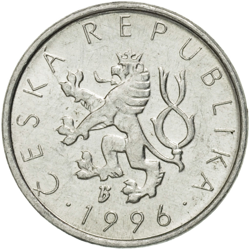 Münze, Tschechische Republik, 10 Haleru, 1996, SS, Aluminium, KM:6