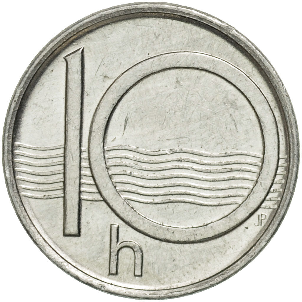 Münze, Tschechische Republik, 10 Haleru, 1996, SS, Aluminium, KM:6