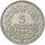 Moneda, Francia, Lavrillier, 5 Francs, 1949, Beaumont - Le Roger, BC+, Aluminio