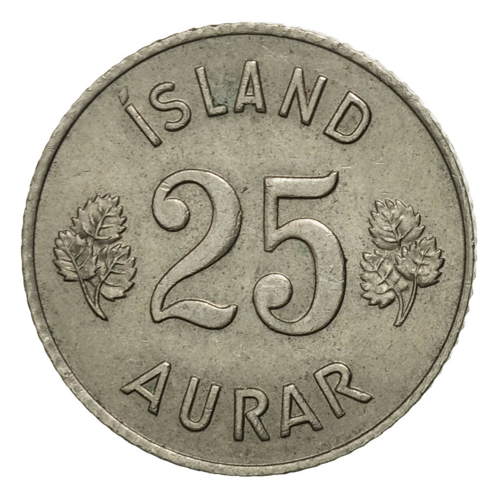 Coin, Iceland, 25 Aurar, 1966, VF(30-35), Copper-nickel, KM:11