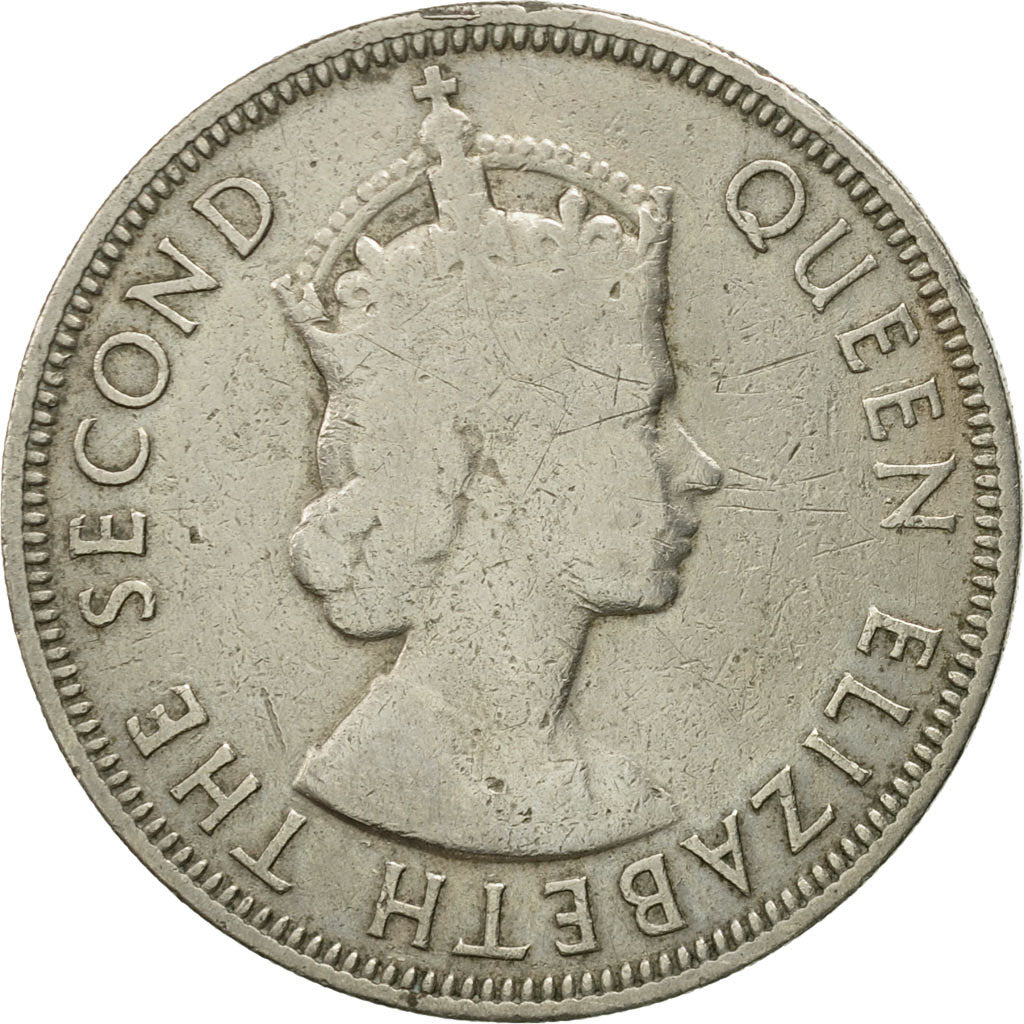 Coin, Seychelles, Rupee, 1954, British Royal Mint, VF(30-35), Copper-nickel