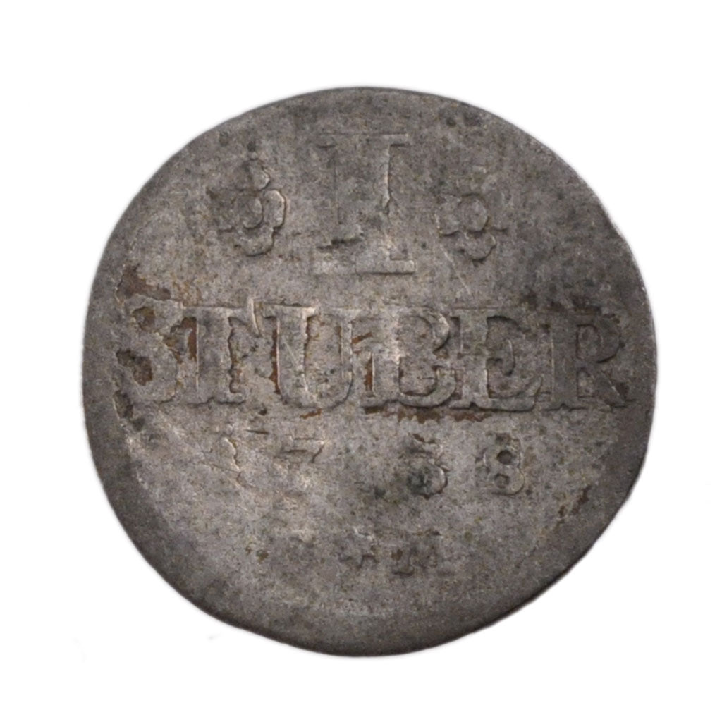 GERMAN STATES, 1/12 Thaler, Doppelgroschen, 1738, KM #191, VF(30-35), Silver,...