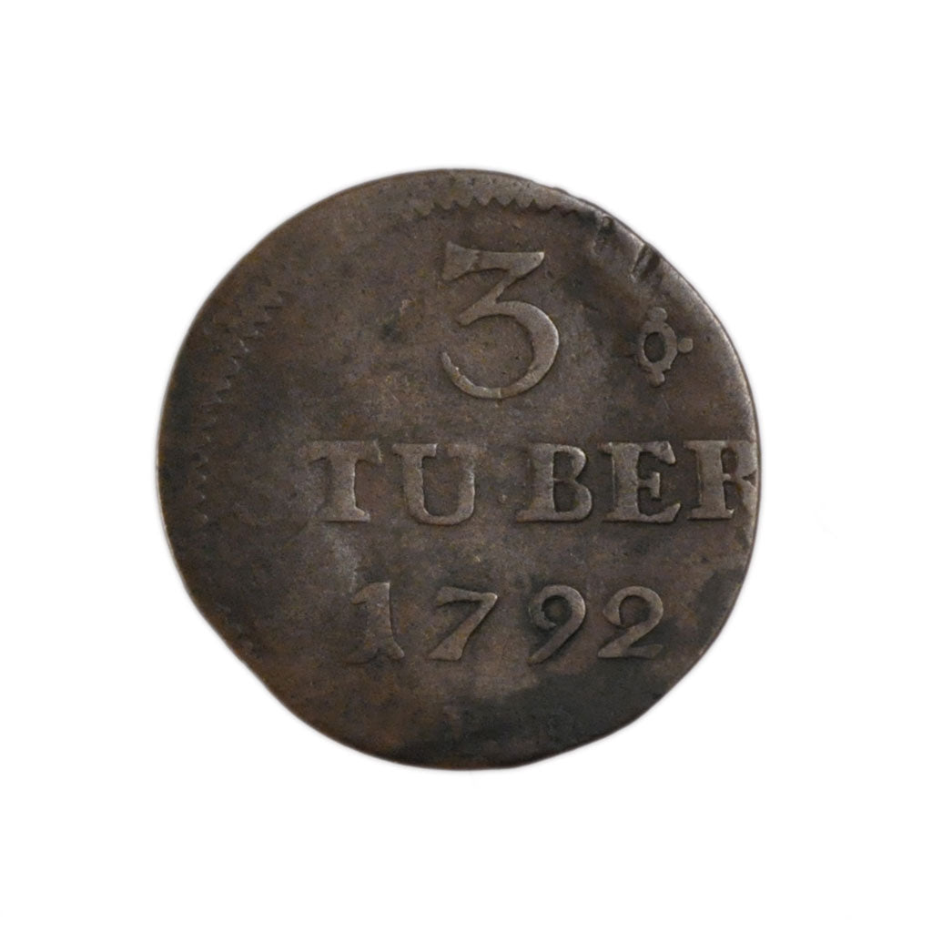 Monnaie, Etats allemands, JULICH-BERG, Karl Theodor, 3 Stüber, 1792, TB+