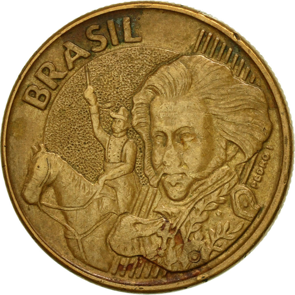 Coin, Brazil, 10 Centavos, 2005, VF(30-35), Bronze Plated Steel, KM:649.2